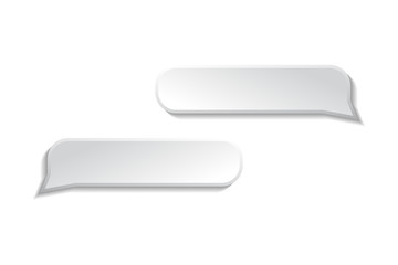 Vector realistic isolated speech messaging bubbles on the transparent background. Concept of social media and network.