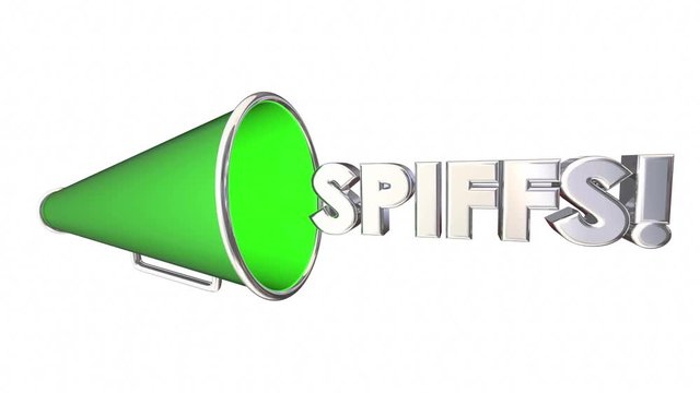 Spiffs Bullhorn Megaphone Incentives Bonus Rewards 3d Animation
