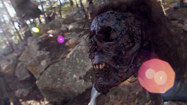 Film shooting of cannibal tribe