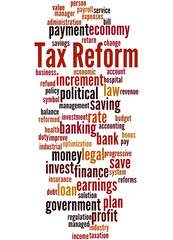 Obraz premium Tax Reform, word cloud concept 5
