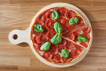 Delicious Pepperoni pizza. Stock Image