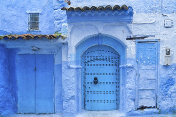 CHEFCHAOUEN, MOROCCO - FEBRUARY 19, 2017: The beautiful blue medina of Chefchaouen in Morocco