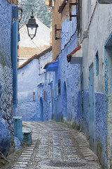 CHEFCHAOUEN, MOROCCO - FEBRUARY 19, 2017: The beautiful blue medina of Chefchaouen in Morocco