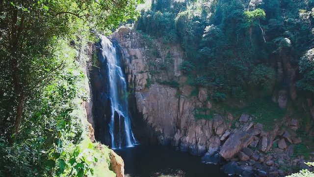 Waterfall Haew Narok in  dry season ,Full HD 1920x1080
