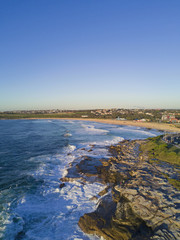 Maroubra beach aerial view, Sydney, Australia