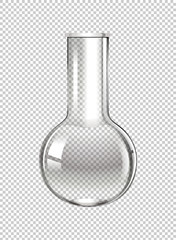Empty beaker on transparent background