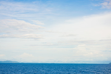 Andaman sea with blue sky in morning
