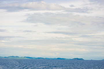 Andaman sea with blue sky in morning
