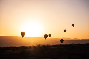 Poster Hot air balloon in Cappadocia, Turkey © btogether.ked