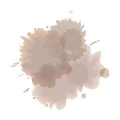 watercolor abstract stain with splashes modern creative vector illustration