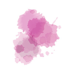 watercolor abstract stain with splashes modern creative vector illustration