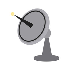 radar dish antenna for broadcast electronic communication vector illustration