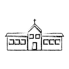 christian church building religion concept vector illustration