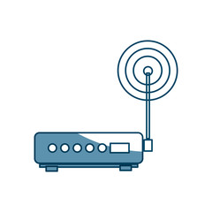 router, modem hardware, connection communication, technology mobile vector illustration