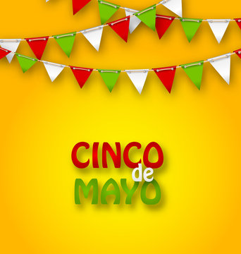 Cinco De Mayo Holiday Bunting Background