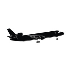 Fototapeta na wymiar airplane flying. commercial travel airline concept vector illustration