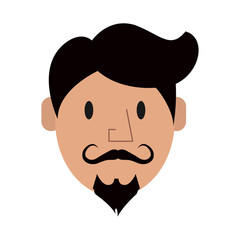 hipster man character icon image vector illustration design 