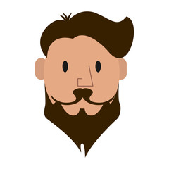hipster man character icon image vector illustration design 