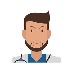 male medical doctor with stethoscope icon image vector illustration design 