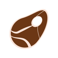 beef steak icon image vector illustration design 