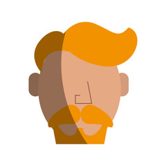 hipster man character icon image vector illustration design 