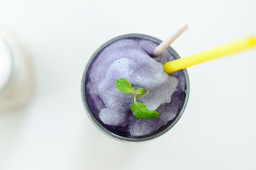 Mint on grapes juicy and  smoothie