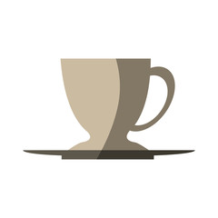 tea cup and plate icon image vector illustration design 