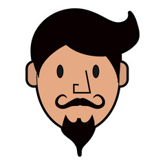 hipster man character icon image vector illustration design 