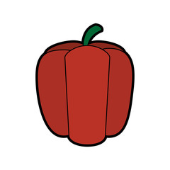 bell pepper vegetable icon image vector illustration design 