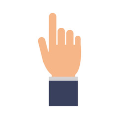 index finger pointing hand gesture icon image vector illustration design 