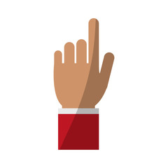 index finger pointing hand gesture icon image vector illustration design 