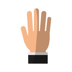Obraz premium open hand gesture icon image vector illustration design 