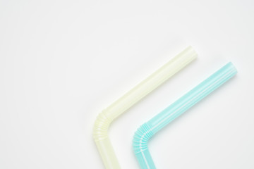 Drinking straw on a white background