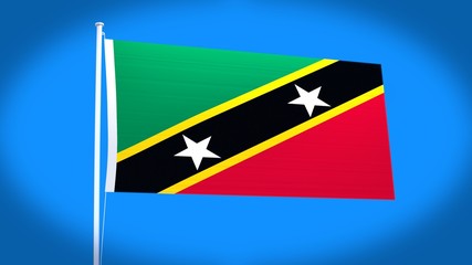 Obraz premium the national flag of Saint christopher and nevis