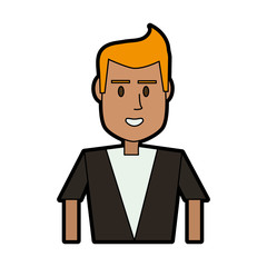 portrait of young man icon image vector illustration design 