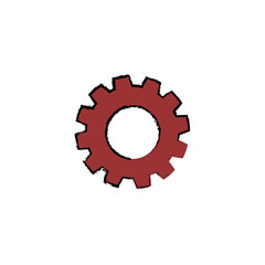 Gear machinery piece icon vector illustration graphic design