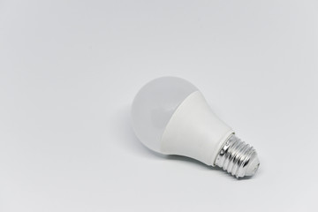 LED bulb on the white background