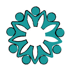 Teamwork abstract symbol icon vector illustration graphic design