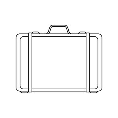business briefcase icon image vector illustration design  single black line