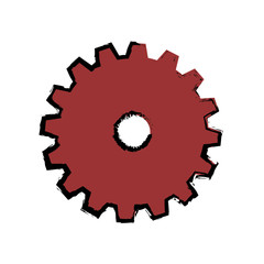 Gear machinery piece icon vector illustration graphic design