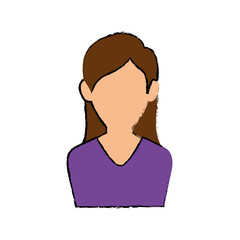 Young woman profile icon vector illustration graphic design