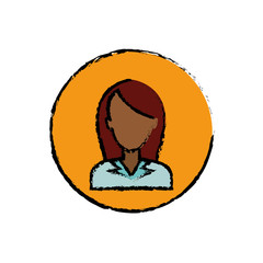 Young woman profile icon vector illustration graphic design