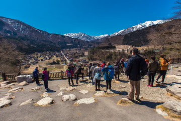 landscape of Shirakawa-go village. This village is UNESCO world heritage site in Japan.