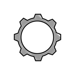 Gear machinery piece icon vector illustration graphic design