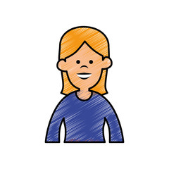 Young woman profile icon vector illustration graphic design