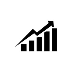 Statistics growing graphic icon vector illustration graphic design