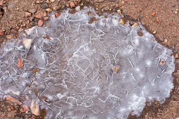 Texture of ice surface