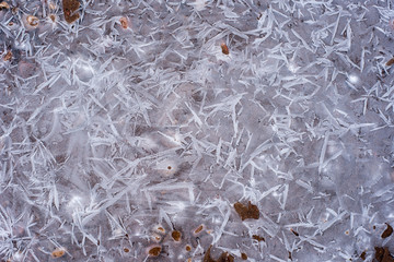 Texture of ice surface