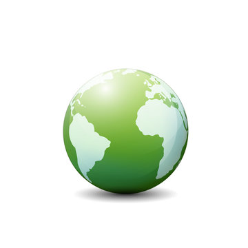 Green world for ecology friendly and sustainable, Green world symbol
