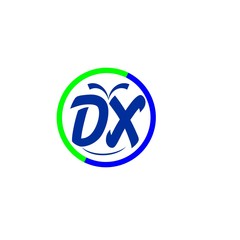letter DX logo vector